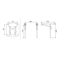 Etac OptimaL Toilet Arm Support