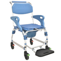 4 inch wheel Commode Chair  with Flip Armrest