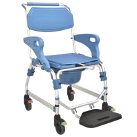 4 inch wheel Commode Chair  with Flip Armrest