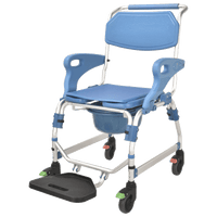 4 inch wheel Commode Chair  with Flip Armrest