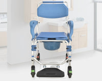 4 inch wheel Commode Chair  with Flip Armrest