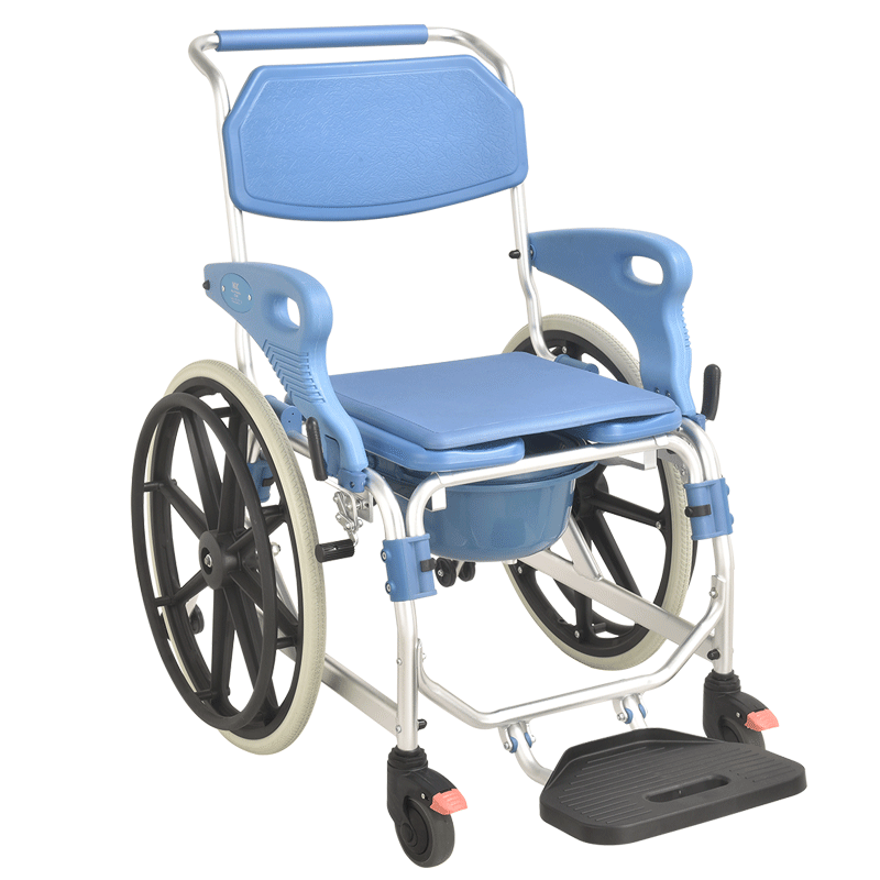 22 inch Wheelchair Aluminium Commode Chair