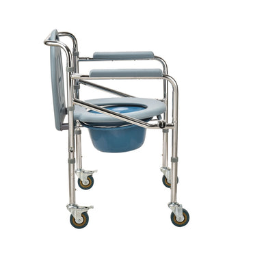 Aluminium Commode Chair with 3" Wheel