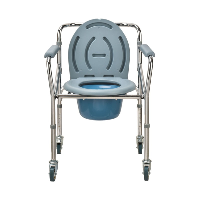 Aluminium Commode Chair with 3" Wheel