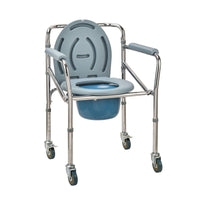 Aluminium Commode Chair with 3" Wheel