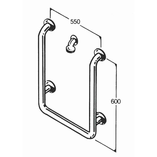 Shower Rail 32mm Stainless Type 016