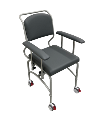 KINGSTON MOBILE CHAIR WITH DROPSIDE ARMS - GREY