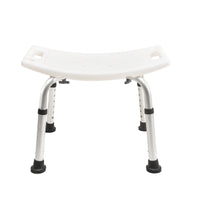 White Aluminium Bath Chair with 6 level Height Adjustmnet