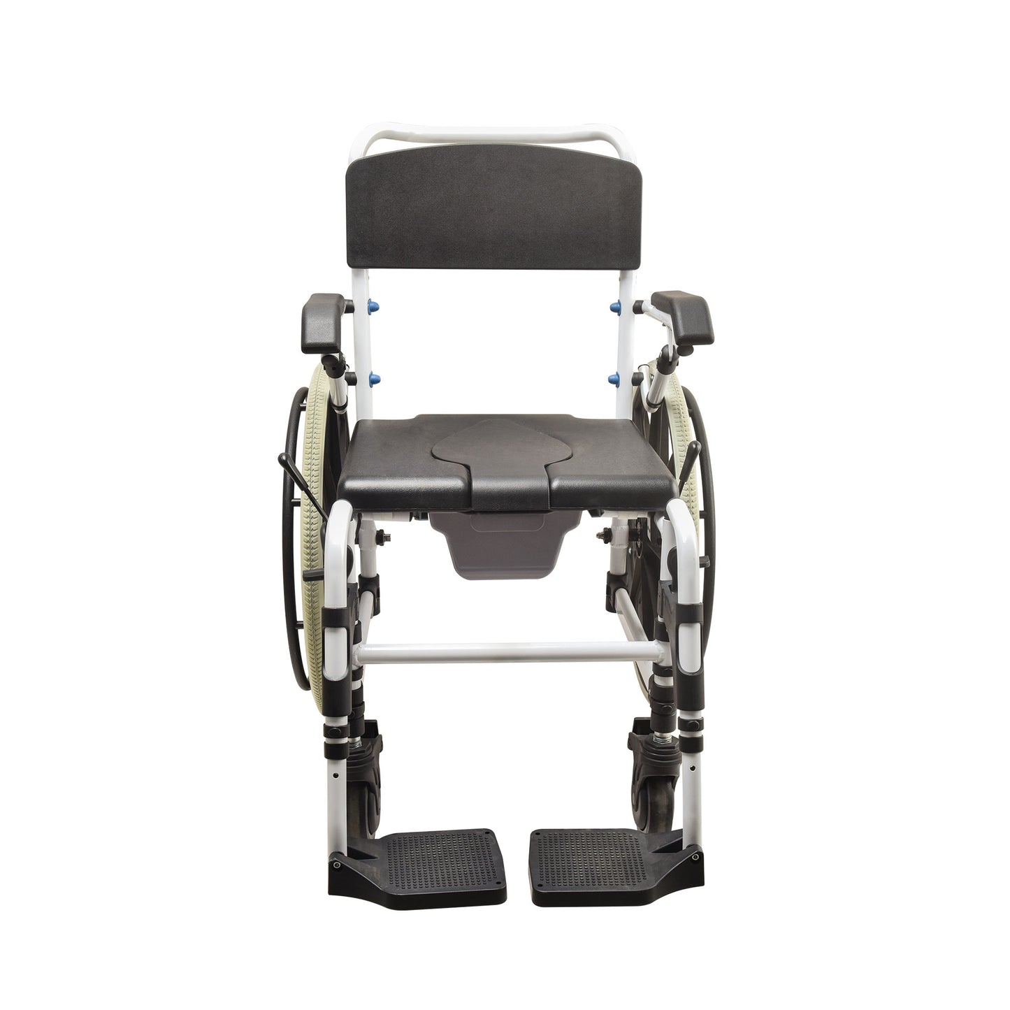 22 inch Black Wheelchair Commode Chair Made from Aluminium