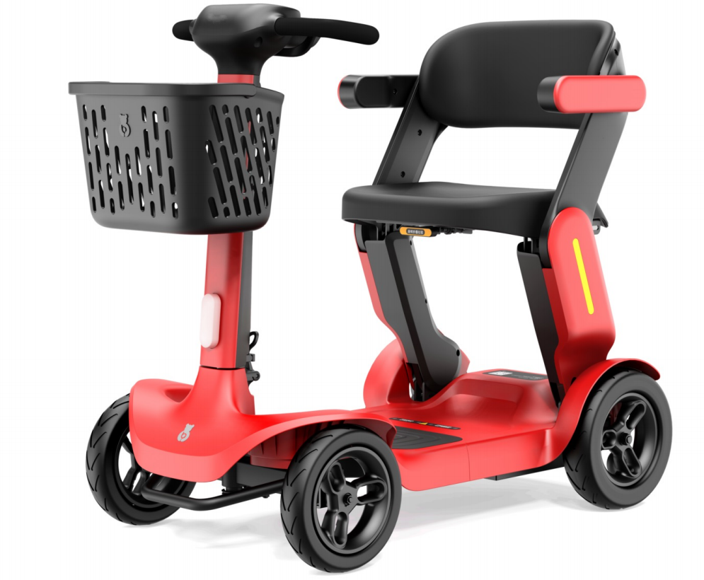 Red Medium Sized Scooter with High Capacity Battery