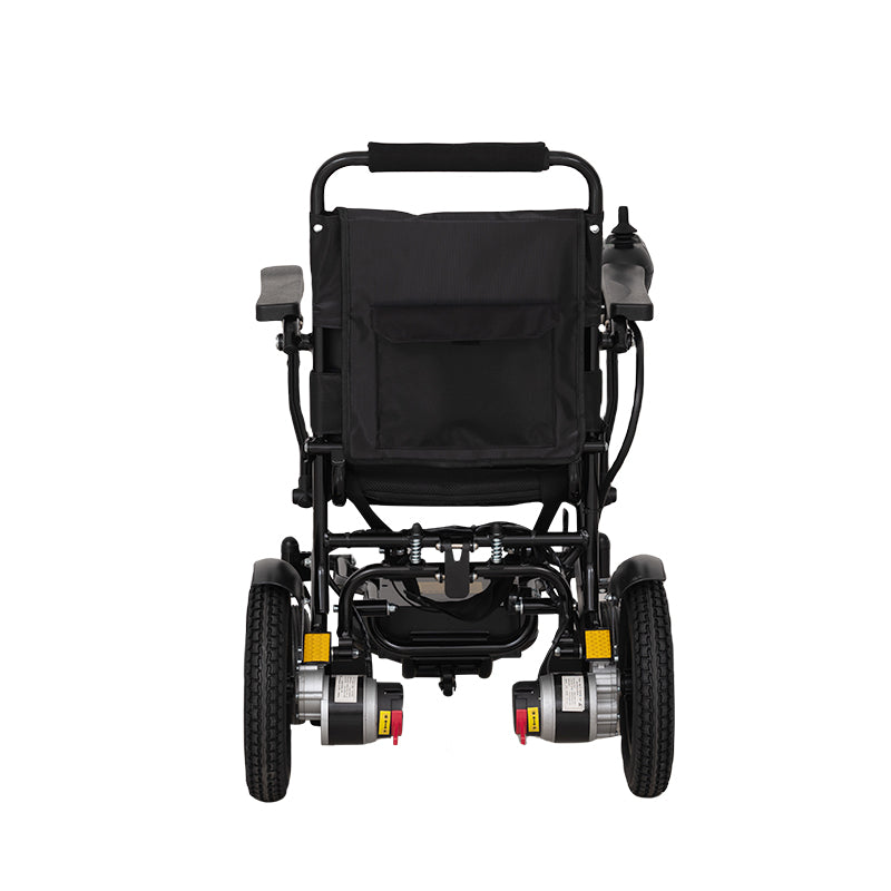 Medium Range Black Electric Wheelchair 12inch Max Load 100Kg