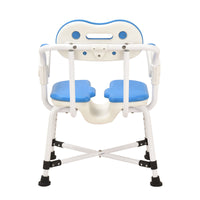 Blue Aluminium Bath Chair 5 Level Adjustment