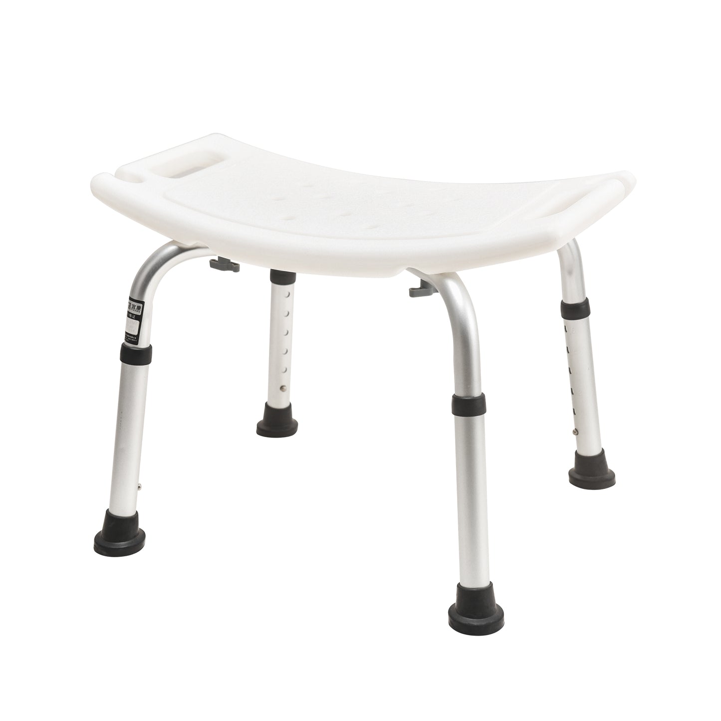 White Aluminium Bath Chair with 6 level Height Adjustmnet