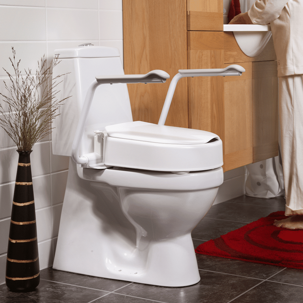 Etac Hi-Loo Fixed Toilet Seat Raiser with/without arm support