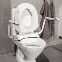 Etac Hi-Loo Fixed Toilet Seat Raiser with/without arm support