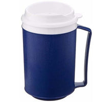 Insulated Mug with Tumbler Lid Blue - Double walled vacuum mug that keeps drinks warm/cold