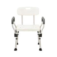 White Aluminium Bath Chair Antirust and Fast Assemble Arm Rest