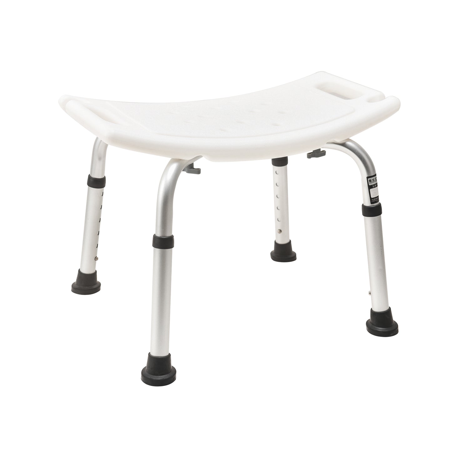 White Aluminium Bath Chair with 6 level Height Adjustmnet