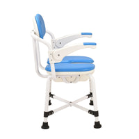 Blue Aluminium Bath Chair 5 Level Adjustment