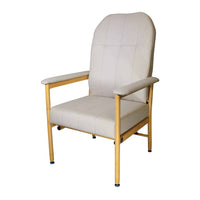 K Care Murray Bridge Aluminium High Back Chair Vinyl and Fabric