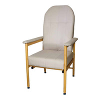 K Care Murray Bridge Aluminium High Back Chair Vinyl and Fabric