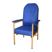 K Care Murray Bridge Aluminium High Back Chair Vinyl and Fabric