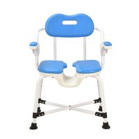 Blue Aluminium Bath Chair 5 Level Adjustment