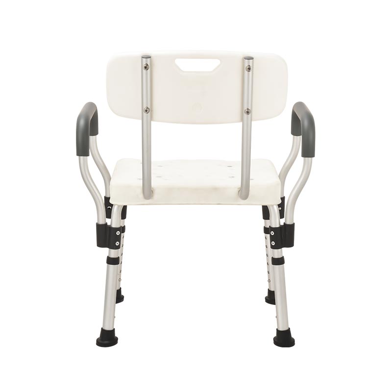 White Aluminium Bath Chair Antirust and Fast Assemble Arm Rest