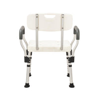 White Aluminium Bath Chair Antirust and Fast Assemble Arm Rest