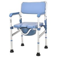 Wide Aluminium Commode Chair Thick Frame