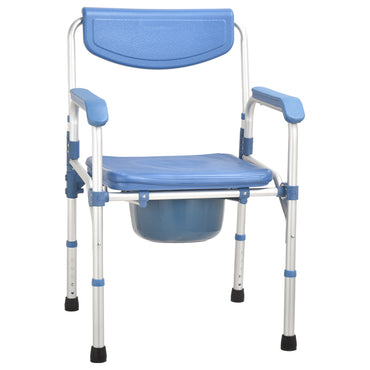 Aluminium Foldable Commode Chair with Thick Frame