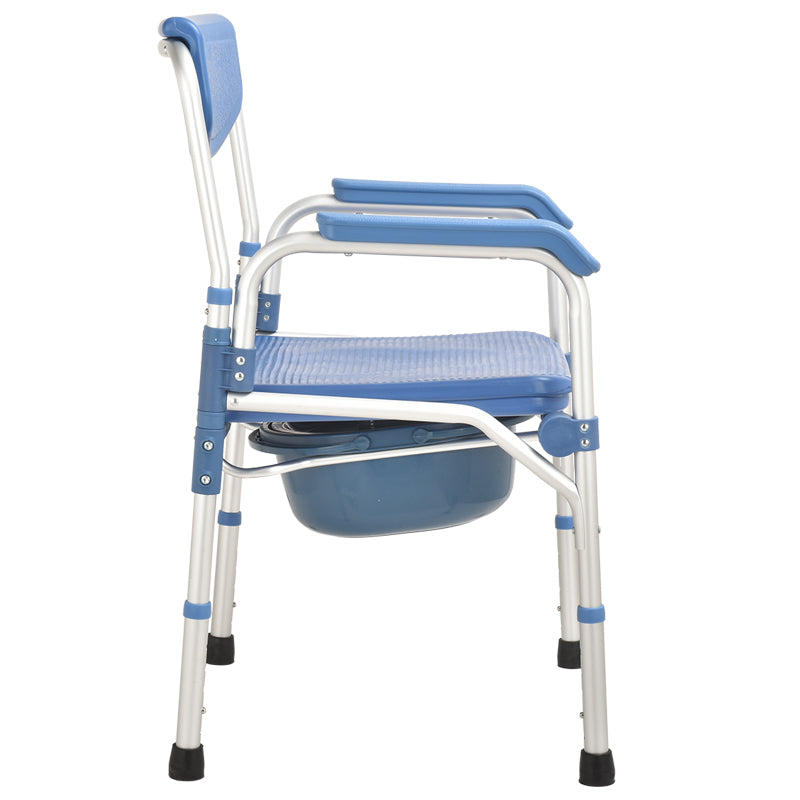 Aluminium Foldable Commode Chair with Thick Frame