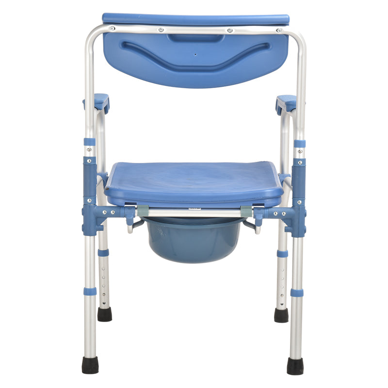 Aluminium Foldable Commode Chair with Thick Frame