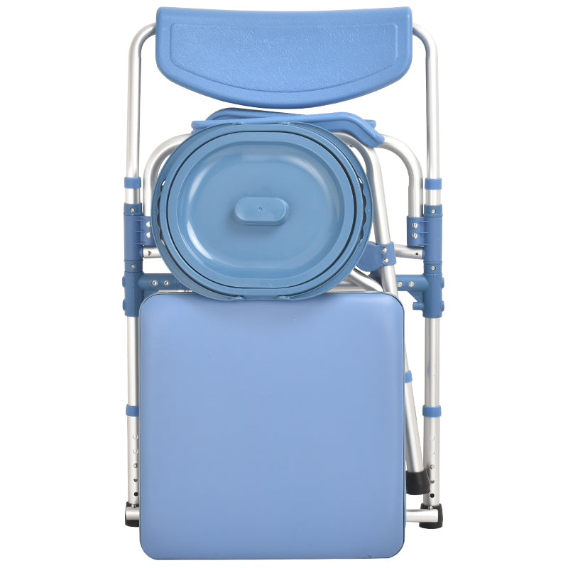 Aluminium Foldable Commode Chair with Thick Frame