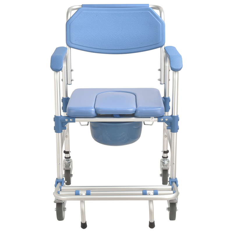 Special 4" wheel Commode Chair with Firm Feet Platform