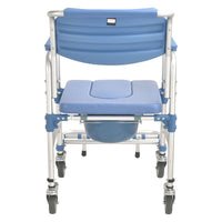 Special 4" wheel Commode Chair with Firm Feet Platform