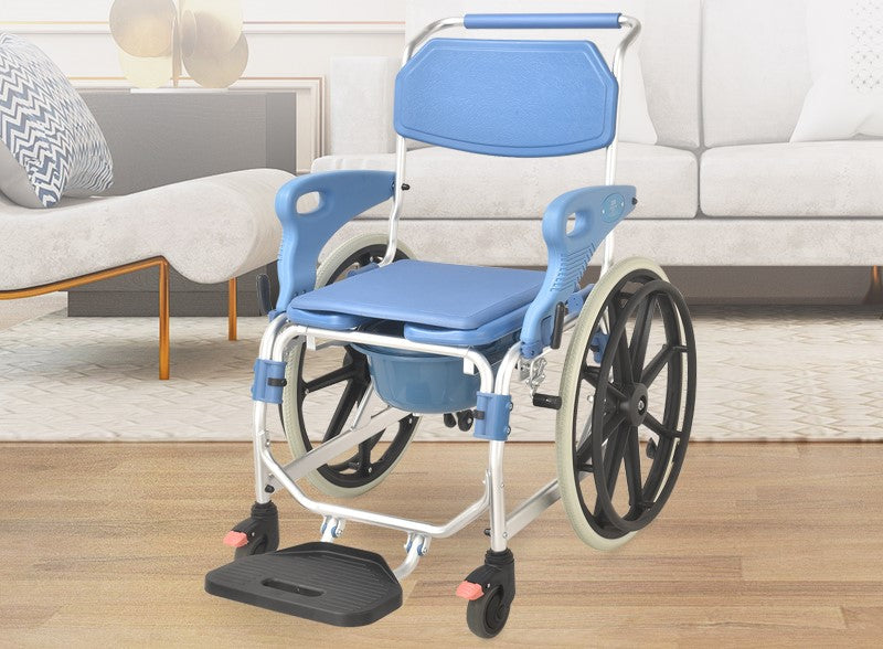 22 inch Wheelchair Aluminium Commode Chair