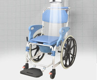 22 inch Wheelchair Aluminium Commode Chair