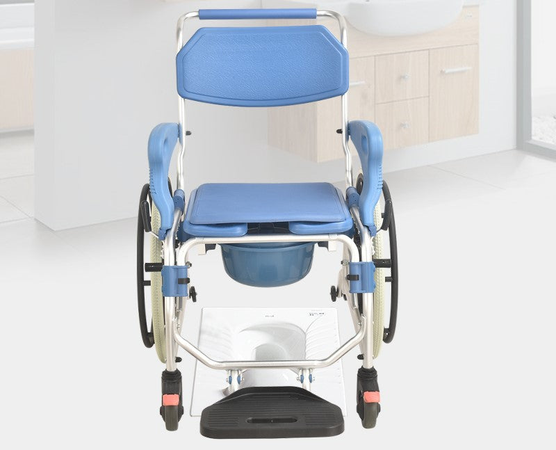 22 inch Wheelchair Aluminium Commode Chair