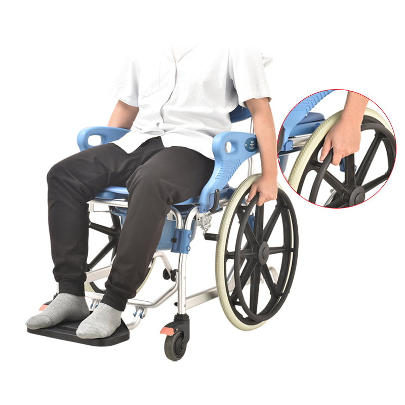 22 inch Wheelchair Aluminium Commode Chair