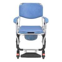 Wheeled Commode Aluminium Chair with 12 inch and 4 inch Wheel