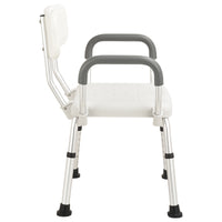 White Aluminium Bath Chair with Fast Assemble Armrest