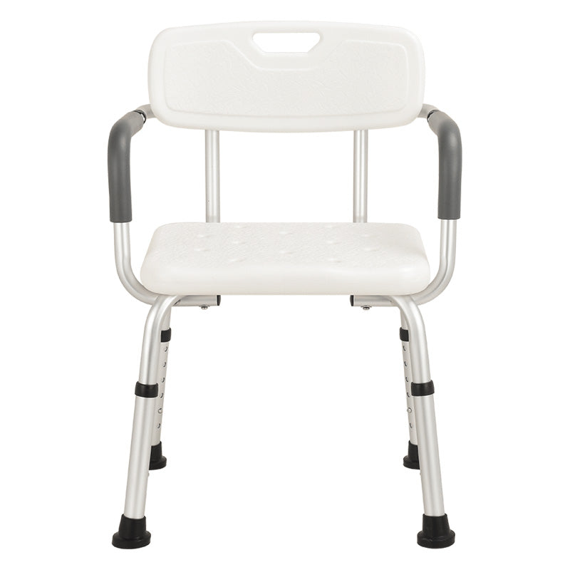 White Aluminium Bath Chair with Fast Assemble Armrest