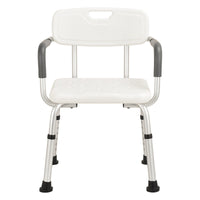 White Aluminium Bath Chair with Fast Assemble Armrest