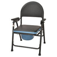 Iron Black Commode Chair with PU Soft Cover