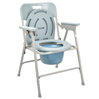 Stainless Steel Commode Chair Foldable