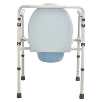 Chrome Aluminium Commode Chair Without Wheel