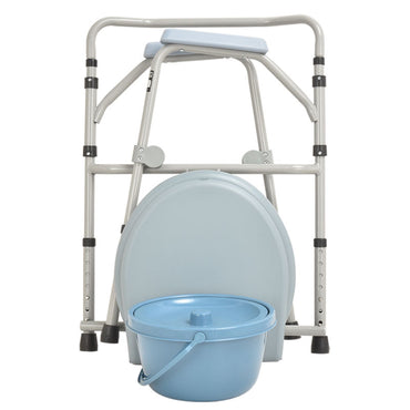 Firm Steel Commode Chair for Bathroom