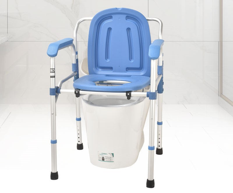 Foldable Commode Chair with Aluminium Frame