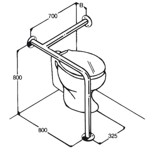 Bath Rail: Type 011: Concealed Flanges